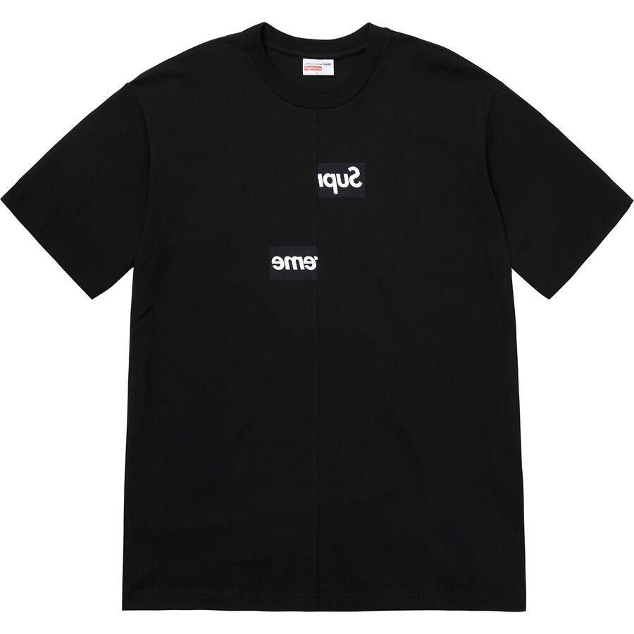 Black Supreme x CDG Split Box Logo T Shirts | Supreme 437OR